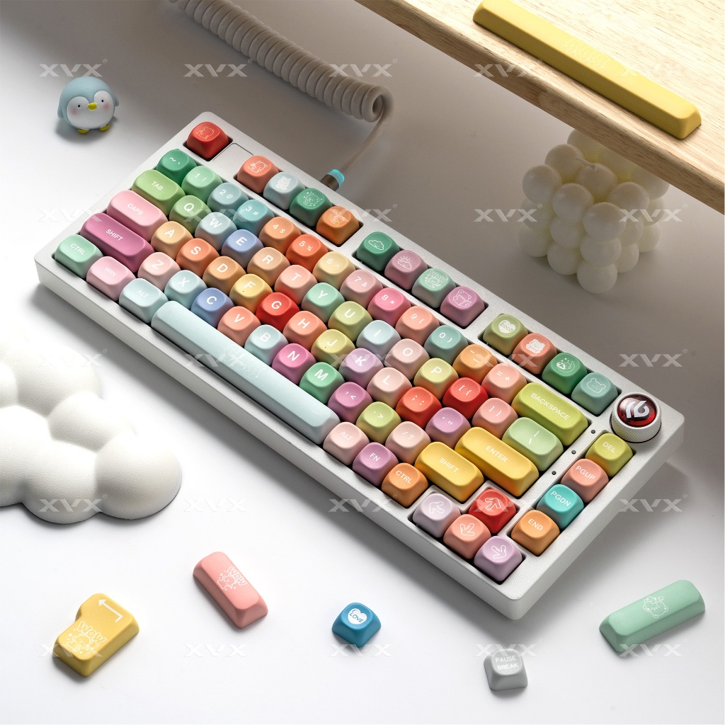 XVX CANDY MOA Profile Dye-Sublimation PBT Keycap Set 134-KEY