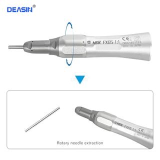 NSK ประเภทใหม่ FX ทันตกรรม Handpiece สเปรย์น้ําภายนอกความเร็วต่ํา 1:1 ตรง Handpiece Contra มุมผ่าตัด