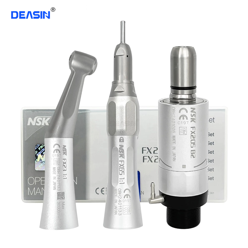 NSK ประเภทใหม่ FX ทันตกรรม Handpiece สเปรย์น้ําภายนอกความเร็วต่ํา 1:1 ตรง Handpiece Contra มุมผ่าตัด