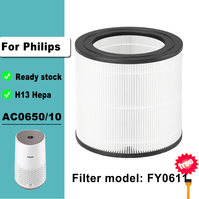 เปลี่ยน H13 True Hepa Filter FY0611 สําหรับเครื่องฟอกอากาศ Philips AC0650/10