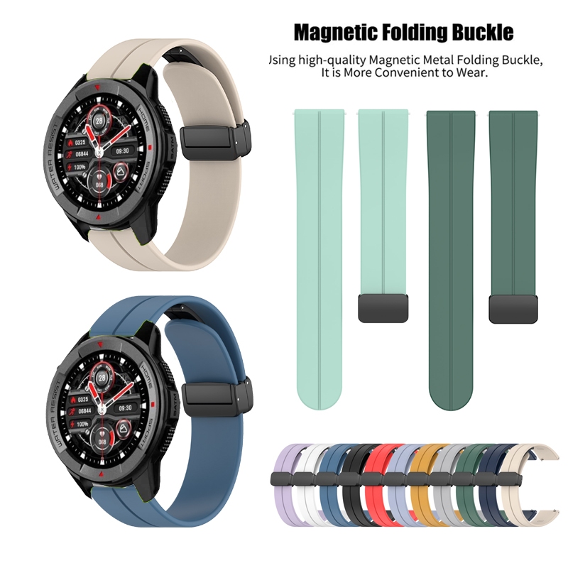 18 มม.20 มม.22 มม.สายคล้องคอแม่เหล็กสําหรับ Mibro GS pro/active/Lite2 ซิลิโคนสําหรับ Mibro X1-A2-A1-