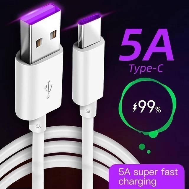 สายชาร์จเร็ว Type C USB ยาว 1 เมตร Super Fast Charging Cable USB 5A