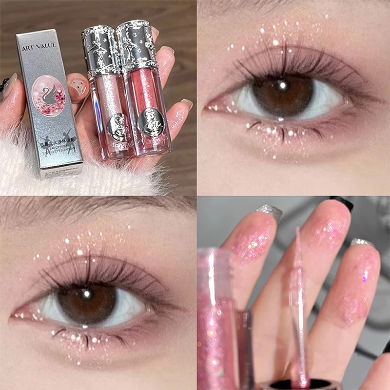 Liquid Glitter Eye Shadow Broken Diamond Sequins Eyeliner Pearlescent Fine Flash Lying Silkworm Brightening Highlight Eyeshadow