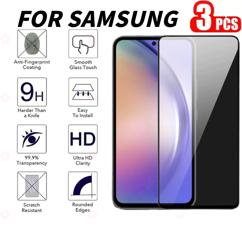 สามชิ้นแพ็ค 9H HD ฟิล์มกระจกนิรภัยสําหรับ Samsung M14 5G M34 5G M23 5G M53 5G M33 5G M52 5G M32 5G M