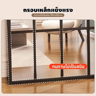 MOOM 180*80cm กระจกเหล็กดัดโค้ง ติดผนัง / พื้น กระจกกันระเบิด วินเทจ ร่างกาย กระจก ร้านกาแฟ/ร้านขายเสื้อผ้า