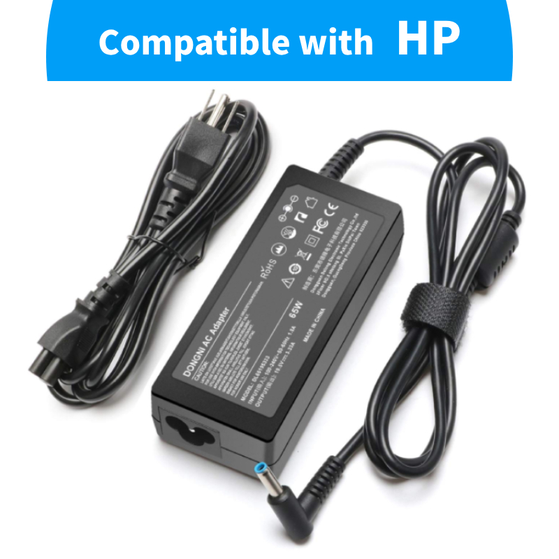 อะแดปเตอร์โน๊ตบุ๊ค HP 19.5V3.33A(65W)หัวขนาด4.5*3.0mm[พร้อมสายไฟAC Power]Pavilion x360 11 13 15Zbook