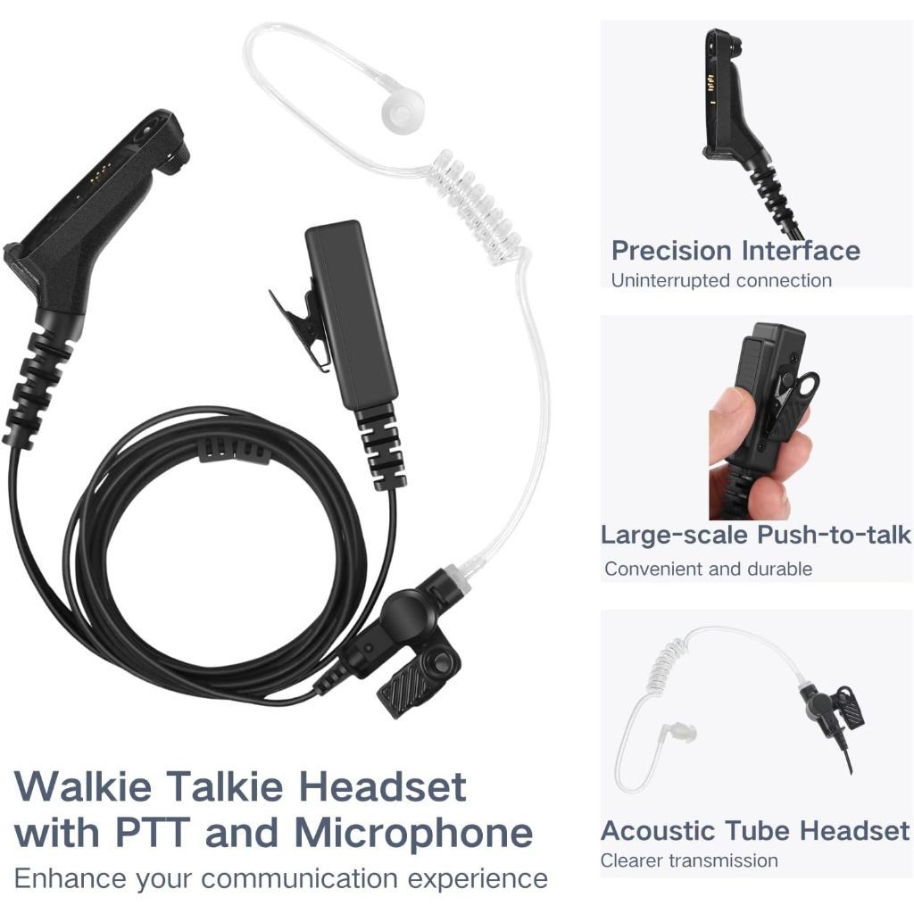 APX 6000 หูฟัง XPR 7550e ชุดหูฟังสําหรับวิทยุ Motorola APX 8000/7000/4000 XPR 7350e/7580e/7380e/7550