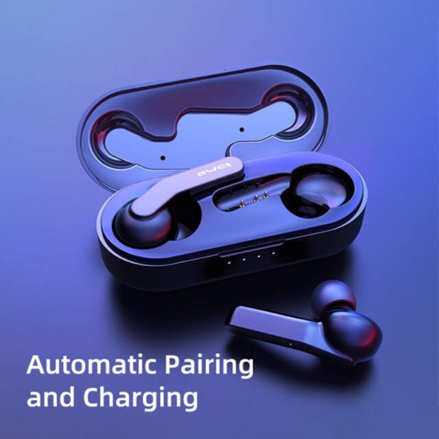 Awei T10C หูฟังบลูทูธไร้สาย TWS Bluetooth Earphone เสียงเบสหนัก ด้วยไมโครโฟนมีไมค์