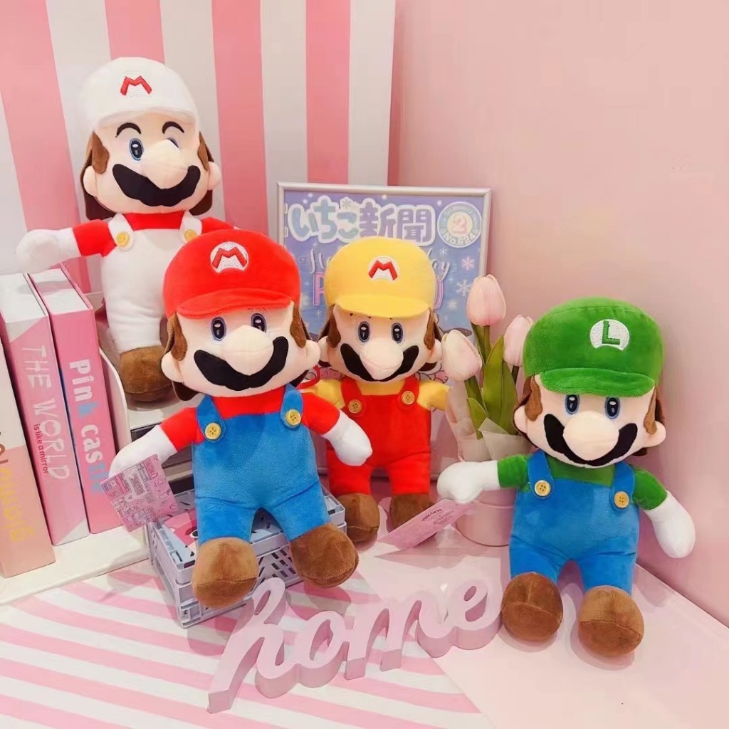 ตุ๊กตามาริโอ้ Super Mario Bros เกม Mario Luigi น่ารัก ของเล่นสําหรับเด็ก ของขวัญวันเกิด