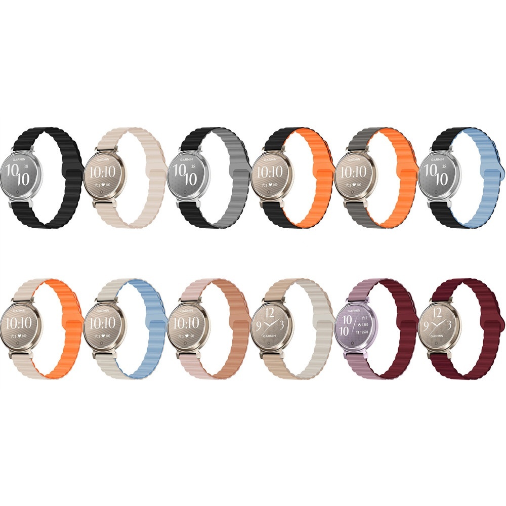 สายรัดสากลขนาด 14 มม. สําหรับ Garmin Lily 2 2 หัวเข็มขัดคลาสสิกแม่เหล็กซิลิโคน Band Replacement