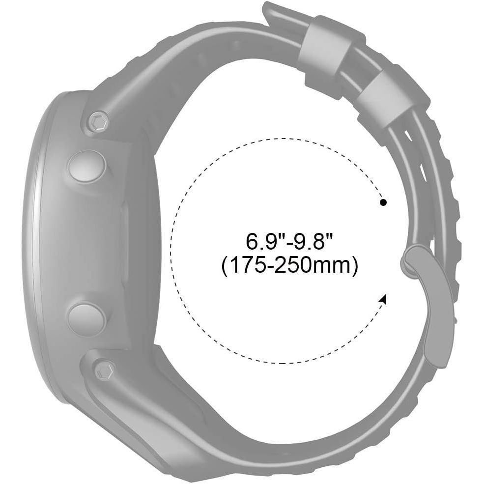 24 มม.ซิลิโคนกีฬาเปลี่ยนนาฬิกาสําหรับ Suunto Ambist 3/Ambist 2/Ambist 1 สมาร์ทนาฬิกาข้อมือสร้อยข้อมือสายนาฬิกาอุปกรณ์เสริมนาฬิกา