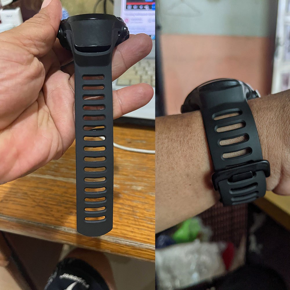 24 มม.ซิลิโคนกีฬาเปลี่ยนนาฬิกาสําหรับ Suunto Ambist 3/Ambist 2/Ambist 1 สมาร์ทนาฬิกาข้อมือสร้อยข้อมือสายนาฬิกาอุปกรณ์เสริมนาฬิกา