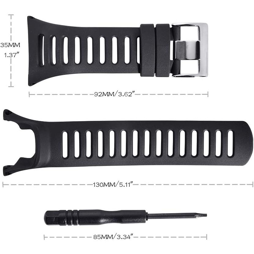 24 มม.ซิลิโคนกีฬาเปลี่ยนนาฬิกาสําหรับ Suunto Ambist 3/Ambist 2/Ambist 1 สมาร์ทนาฬิกาข้อมือสร้อยข้อมือสายนาฬิกาอุปกรณ์เสริมนาฬิกา