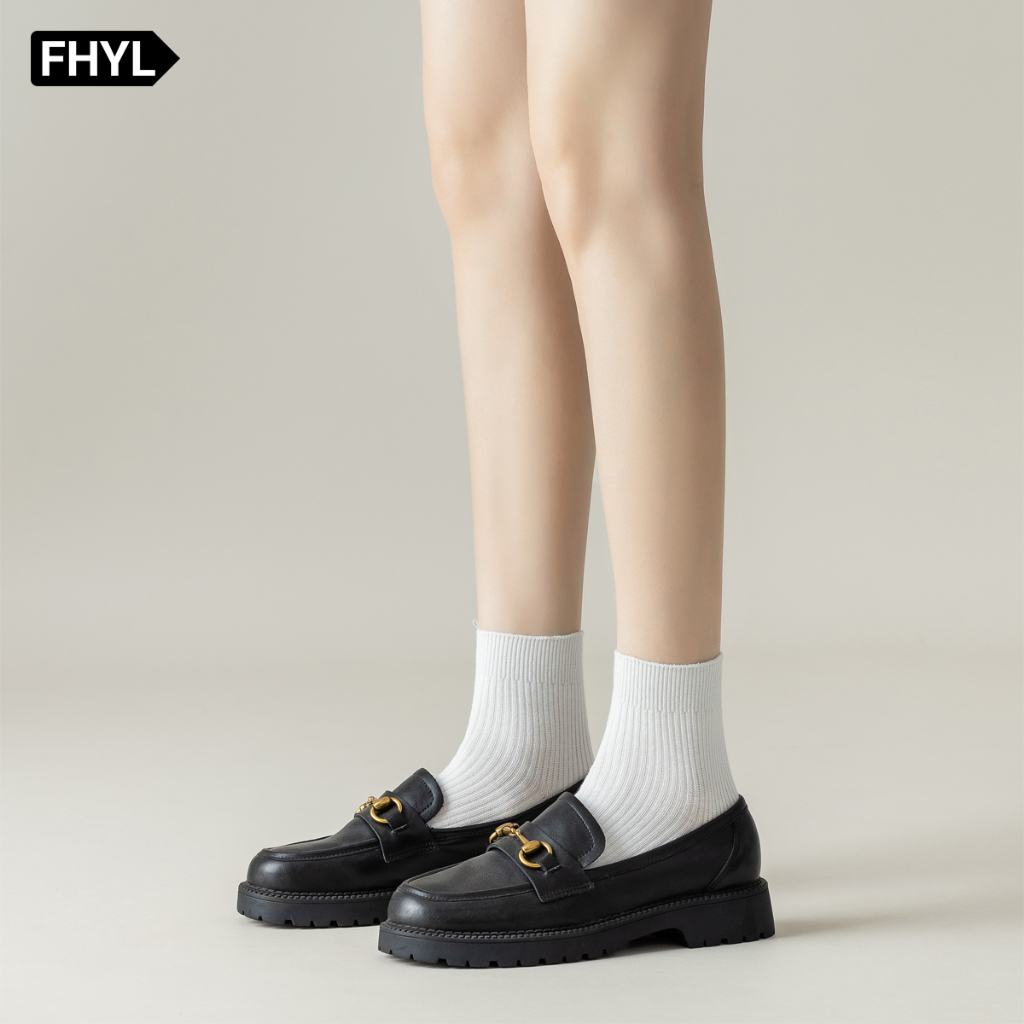 FHYL ใหม่ ถุงเท้ากีฬา ผ้าฝ้ายแท้ ดับกลิ่น สีขาว ดํา สําหรับผู้หญิง เหมาะกับฤดูร้อน ข้อเท้า ข้อกลาง เข่า JK Series - รูปที่ 2