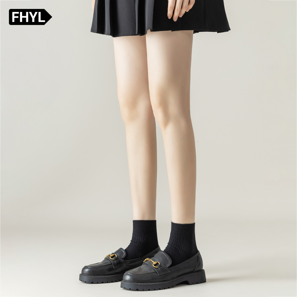 FHYL ใหม่ ถุงเท้ากีฬา ผ้าฝ้ายแท้ ดับกลิ่น สีขาว ดํา สําหรับผู้หญิง เหมาะกับฤดูร้อน ข้อเท้า ข้อกลาง เข่า JK Series - รูปที่ 5