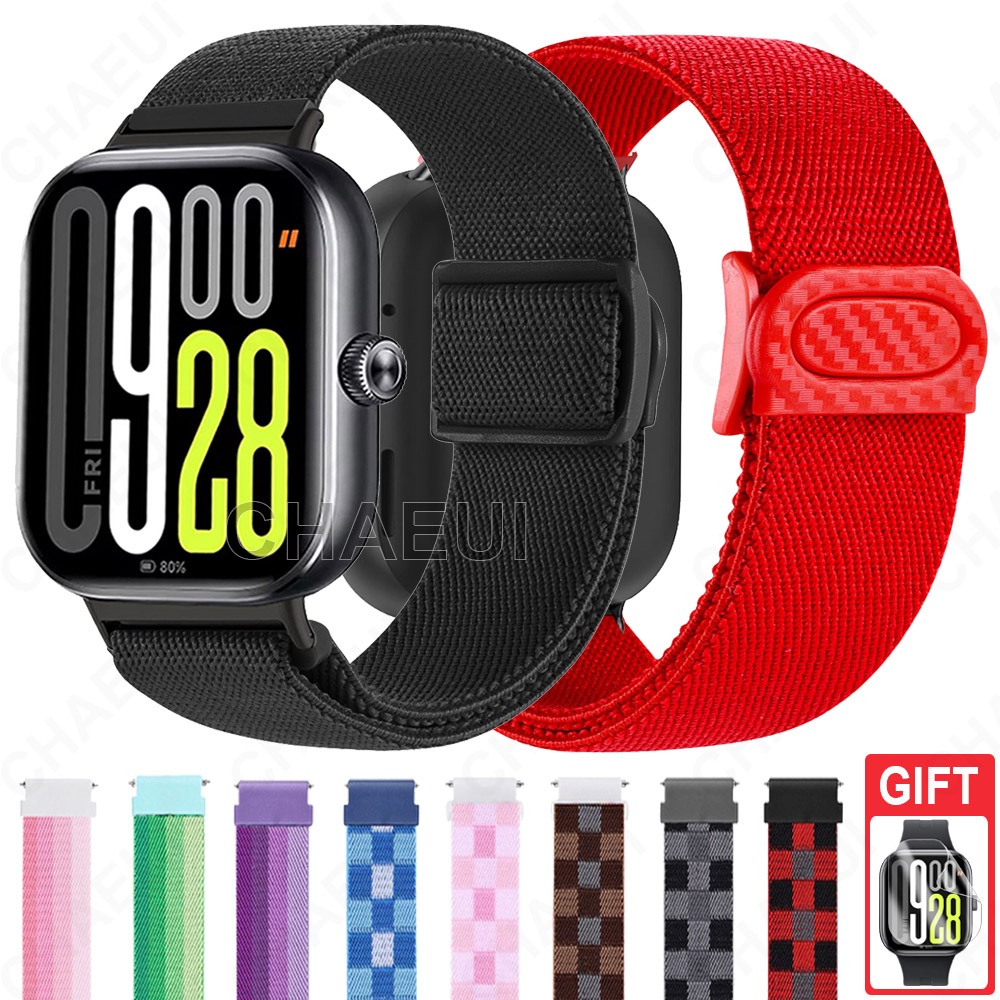 ทอสายรัดไนลอนยืดสร้อยข้อมือสายนาฬิกาข้อมืออุปกรณ์เสริมสําหรับ Redmi Watch 6 5 4 3 Active Lite
