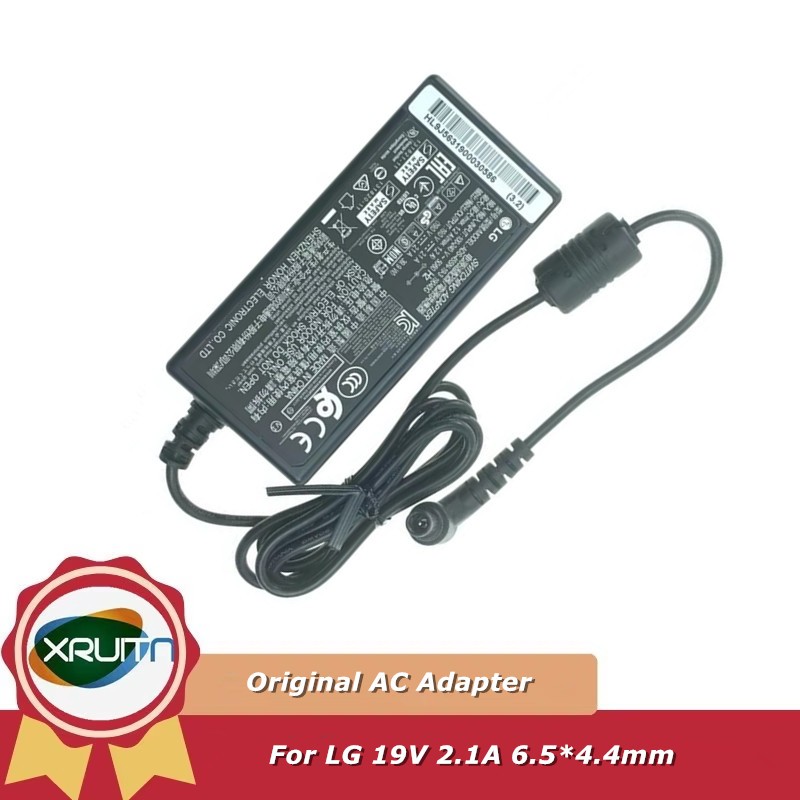 อะแดปเตอร์ AC ของแท้ 19V 2.1A 6.5*4.4 มม.สําหรับ LG Monitor แหล่งจ่ายไฟ ADS-45SN-19-3 LCAP21 LCAP25