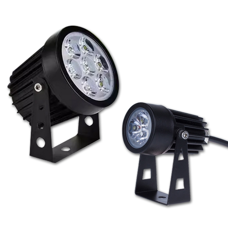 LED กลางแจ้ง IP65 สปอตไลท์กันน้ํา 220V1W3W7W สวนสนามหญ้าสวนต้นไม้ภูมิทัศน์โคมไฟโฆษณาป้ายฉายแสง