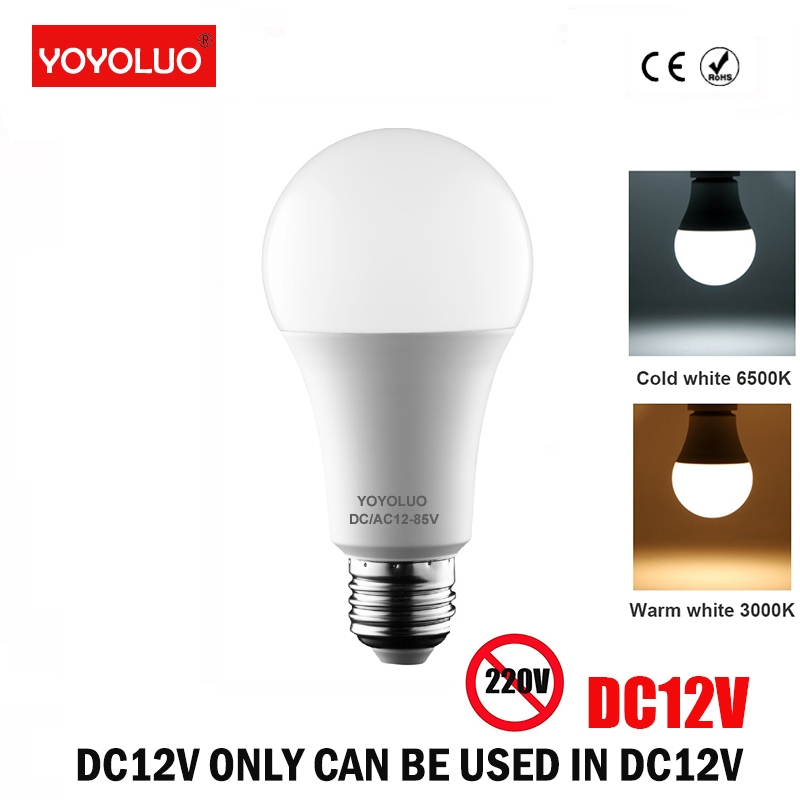หลอดไฟ Led E27 3W 6W DC 12V 9W 12W 15W 18W 12 โวลต์ ประหยัดพลังงาน สําหรับกลางแจ้ง