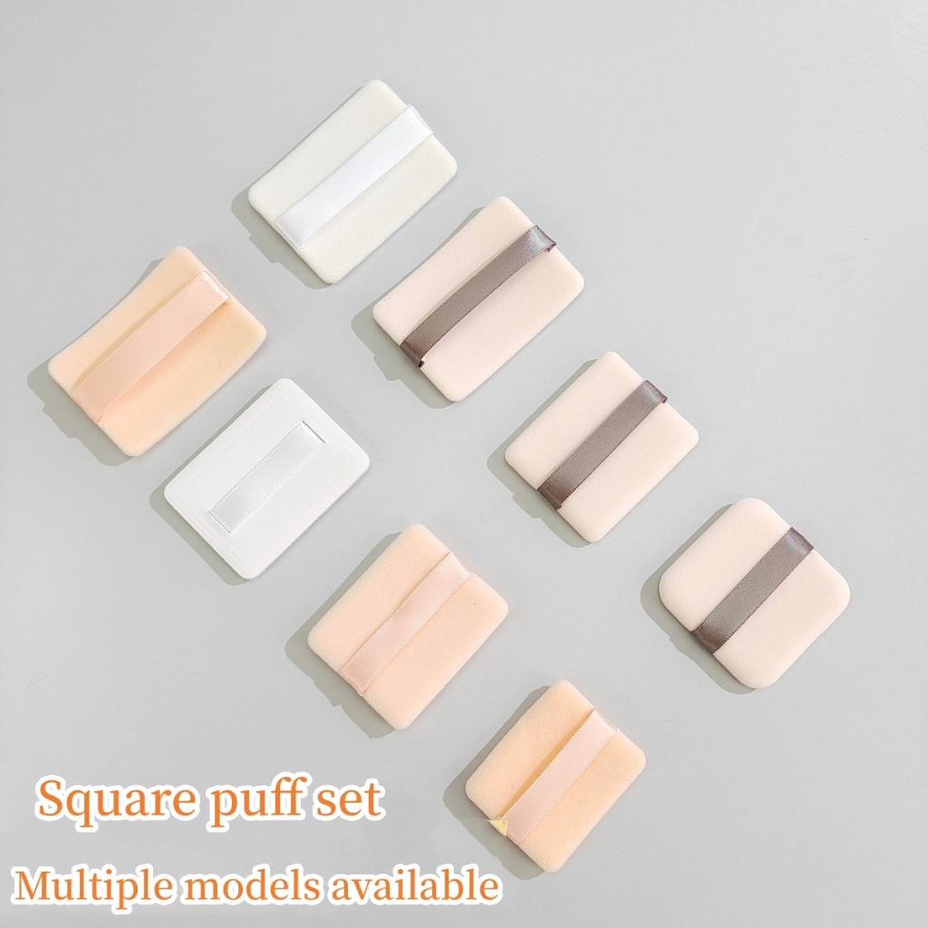 Square Puff Collection Magnifyable White Cake/k * K0/m * f Thin Flocking Replacement Puff
