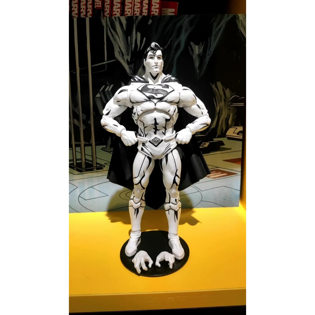 (ไม่มีกล่อง) McFarlane Line Drawing Superman Main Action Figure