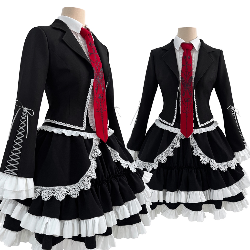 HOLOUN อะนิเมะ Danganronpa Celestia Ludenberg Cosplay คอสเพลย์เครื่องแต่งกายชุด