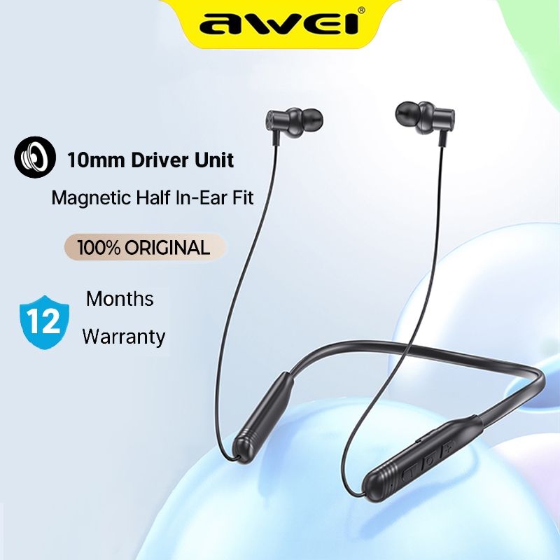 Awei G83BL หูฟังบลูทูธแบบคล้องคอแม่เหล็ก V5.4 เวลาเล่นยาวนานน้ําหนักเบาชุดหูฟังชนิดใส่ในหูครึ่ง