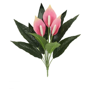 ดอกไม้ประดิษฐ์53เซนติเมตร35เซนติเมตรดอกไม้สีแดงปลอมประดับห้องโฮมออฟฟิศพรรคสก์ท็อปเครื่องประดับช่อจําลองพืชกระถางบอนไซ