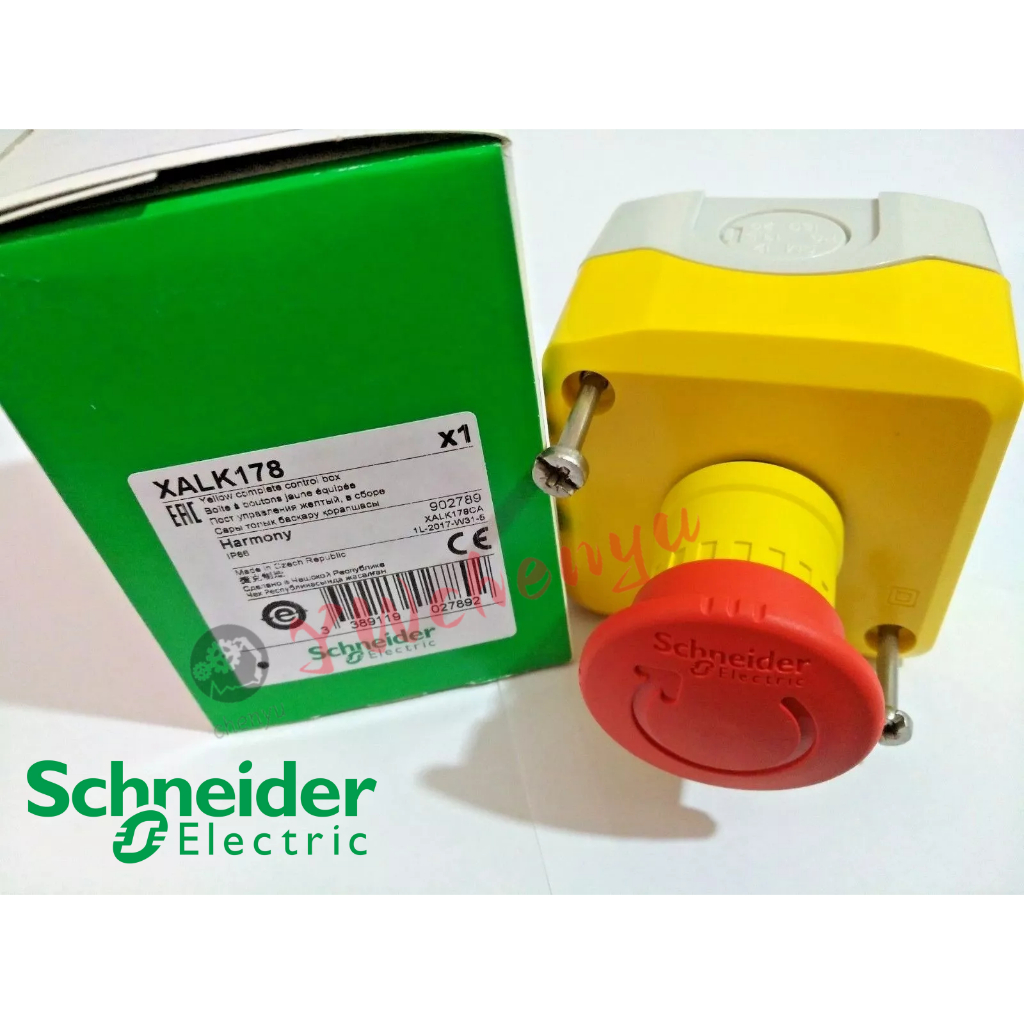 ปุ่มหยุดกล่องฉุกเฉิน Schneider XALK178 XALK178F XALK178E XALK178G ttb