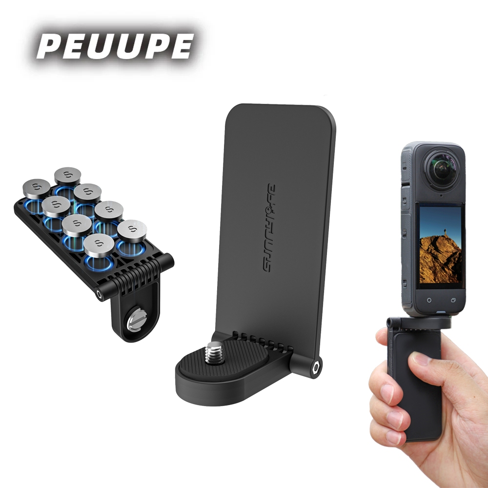CompatibleAction กล้องแม่เหล็กสําหรับ Insta360 X5 Hand Grip ปรับมุม Multi-functional ตําแหน่ง 360GO3S/Ace Pro2 ขาตั้งอุปกรณ์เสริม