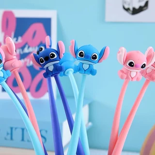 Stitch ปากกาเจลโยก นักเรียน ปากกาลายเซ็นมูลค่าสูง ปากกาการ์ตูนน่ารัก เครื่องเขียน อุปกรณ์สํานักงาน ของขวัญ อัญมณี