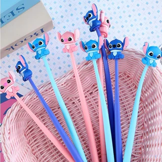 Stitch ปากกาเจลโยก นักเรียน ปากกาลายเซ็นมูลค่าสูง ปากกาการ์ตูนน่ารัก เครื่องเขียน อุปกรณ์สํานักงาน ของขวัญ อัญมณี