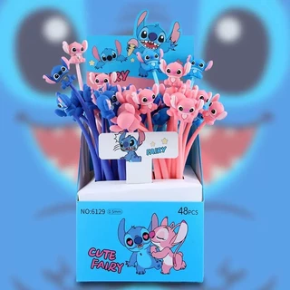 Stitch ปากกาเจลโยก นักเรียน ปากกาลายเซ็นมูลค่าสูง ปากกาการ์ตูนน่ารัก เครื่องเขียน อุปกรณ์สํานักงาน ของขวัญ อัญมณี