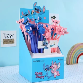 Stitch ปากกาเจลโยก นักเรียน ปากกาลายเซ็นมูลค่าสูง ปากกาการ์ตูนน่ารัก เครื่องเขียน อุปกรณ์สํานักงาน ของขวัญ อัญมณี