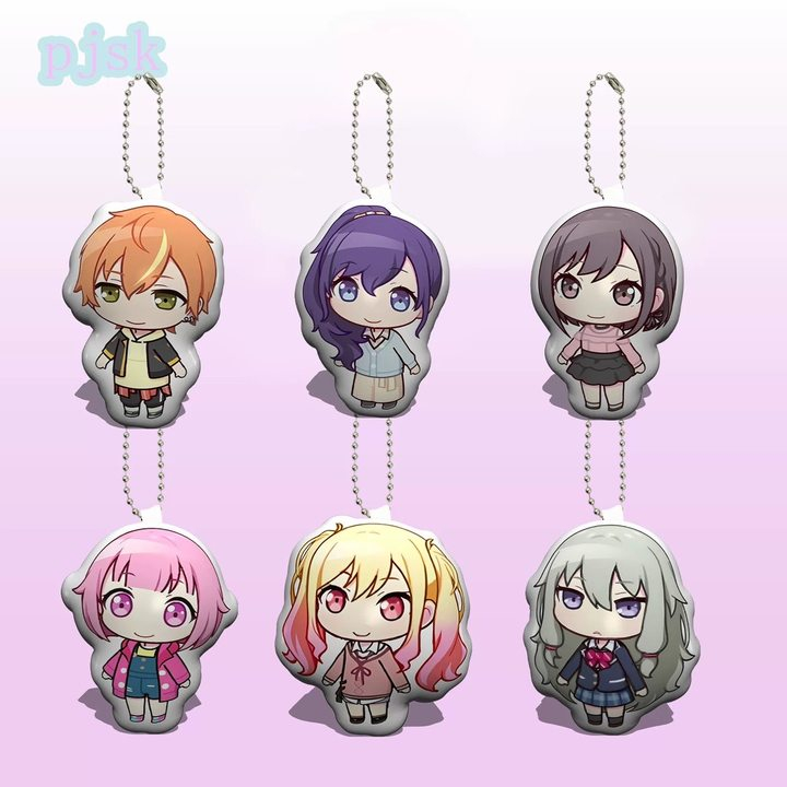 10cm Project Sekai PJSK ตุ๊กตาพวงกุญแจ,นุ่มตุ๊กตาอะนิเมะเบาะ Tsukasa Rui Nene Emu Toya Mizuki Mafuyu