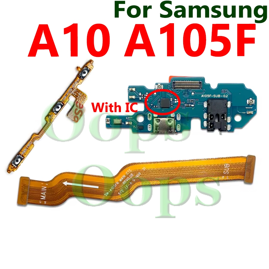 ชาร์จขั้วต่อบอร์ดหลัก Flex สําหรับ SAMSUNG A10 A105F Power Flex เมนบอร์ด Charger สายริบบิ้น