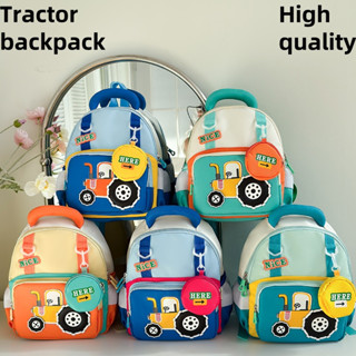 กระเป๋าเป้สะพายหลังเด็กคุณภาพสูงสําหรับเด็กผู้ชายรถขุดกระเป๋…
