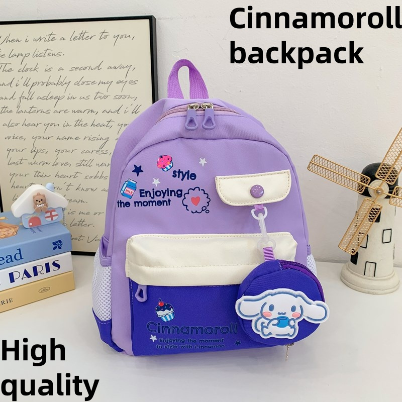 คุณภาพสูงเด็กกระเป๋าเป้สะพายหลังสําหรับผู้หญิง cinnamoroll กระเป๋านักเรียนโรงเรียนอนุบาล bagpack cinnamoroll beg กระเป๋านักเรียนกระเป๋าหนังสือพร้อมกระเป๋าปากกา ราคา ถูกที่สุด ดีลบีเคเค แกลเลอรีภาพที่ 4