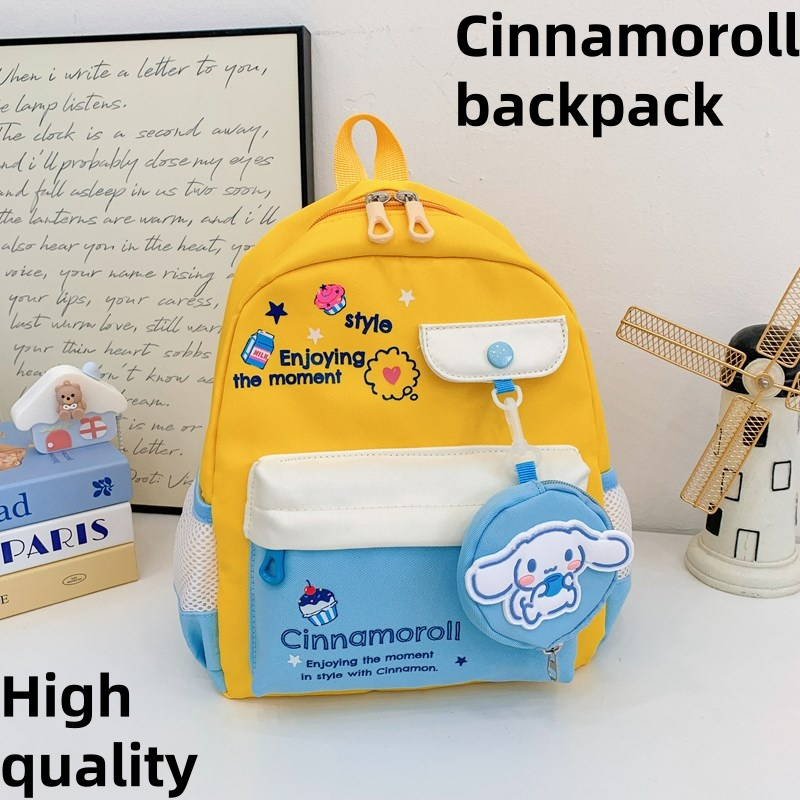 คุณภาพสูงเด็กกระเป๋าเป้สะพายหลังสําหรับผู้หญิง cinnamoroll กระเป๋านักเรียนโรงเรียนอนุบาล bagpack cinnamoroll beg กระเป๋านักเรียนกระเป๋าหนังสือพร้อมกระเป๋าปากกา ราคา ถูกที่สุด ดีลบีเคเค แกลเลอรีภาพที่ 2