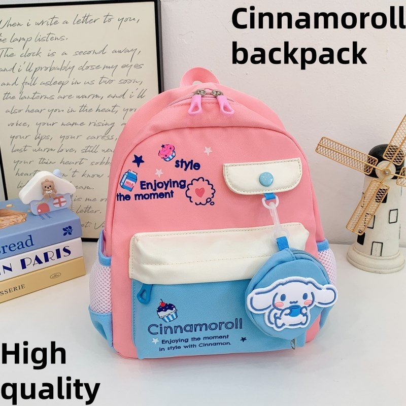 คุณภาพสูงเด็กกระเป๋าเป้สะพายหลังสําหรับผู้หญิง cinnamoroll กระเป๋านักเรียนโรงเรียนอนุบาล bagpack cinnamoroll beg กระเป๋านักเรียนกระเป๋าหนังสือพร้อมกระเป๋าปากกา ราคา ถูกที่สุด ดีลบีเคเค แกลเลอรีภาพที่ 3