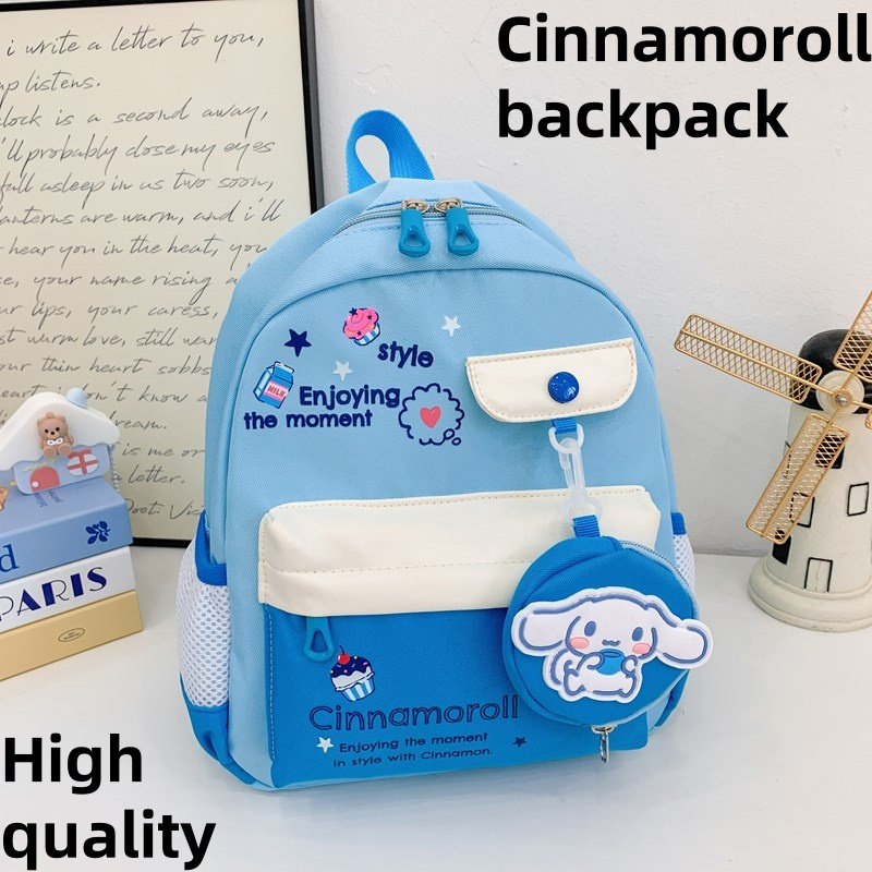 คุณภาพสูงเด็กกระเป๋าเป้สะพายหลังสําหรับผู้หญิง cinnamoroll กระเป๋านักเรียนโรงเรียนอนุบาล bagpack cinnamoroll beg กระเป๋านักเรียนกระเป๋าหนังสือพร้อมกระเป๋าปากกา ราคา ถูกที่สุด ดีลบีเคเค แกลเลอรีภาพที่ 6