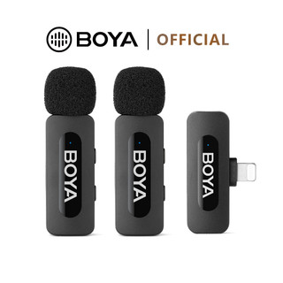 BOYA BY-V10/V20 Wireless Lavalier Microphone Active Noise Cancelling Mic for Vlogging Live Streaming