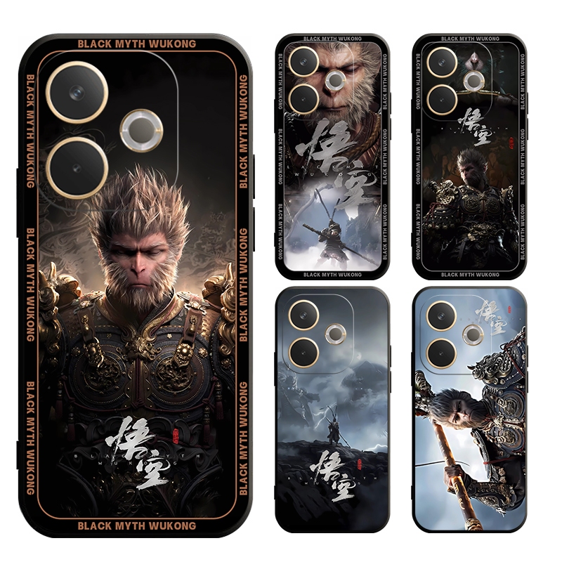 สําหรับ OPPO A5 A3 A3X A9 A3S A7 A5S A12 A11K PRO 4G 5G ตํานานสีดํา Wukong กรณีปกอ่อน