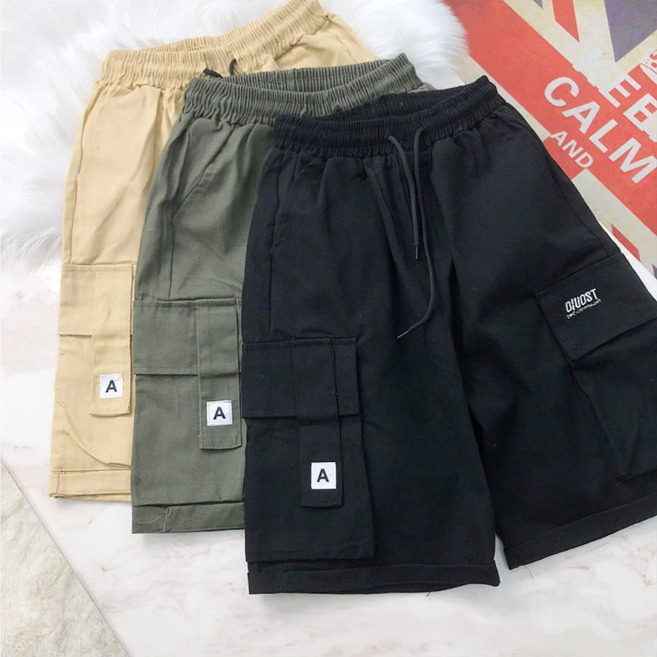M-5XL ผู้ชายกางเกงขาสั้นลําลอง ทรงหลวม ขนาดใหญ่ แฟชั่นฤดูร้อน สไตล์เกาหลี กางเกงขาสั้นผู้ชาย
