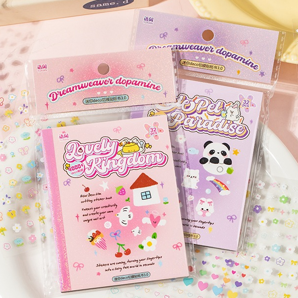 OHAYA |Mini mini pet ฟิล์มตัดสติกเกอร์หนังสือ mini deco Graffiti จมูกน้อย Kagyu สติกเกอร์หนังสือ diy คู่มือ Cuckoo การ์ดแต่งเล็บสติกเกอร์ตกแต่ง