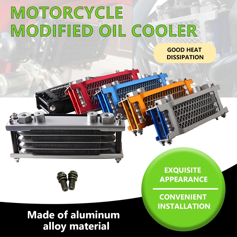 รถจักรยานยนต์น้ํามัน Cooler หม้อน้ําระบายความร้อนสําหรับ CRF XR KLX 50 70 90 110 125 140cc SSR Taotao Coolster Kayo Dirt Pit Bike ATV Universal