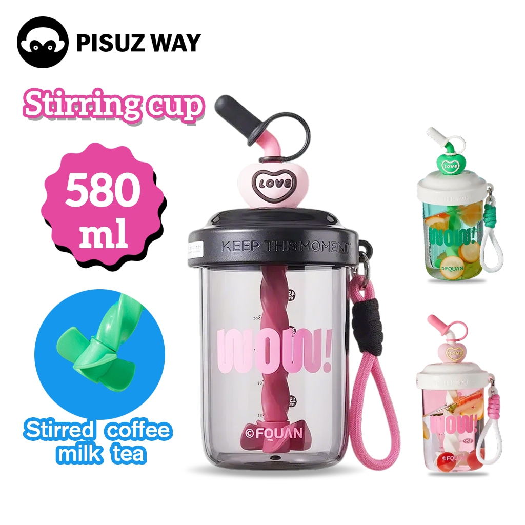 Pisuz Way Pcแก้วน้ำปั่นขนาดเล็ก น่ารักการ์ตูน กีฬากลางแจ้งน่ารักการ์ตูนออกแบบเฉพาะแก้วน้ําแบบพกพา