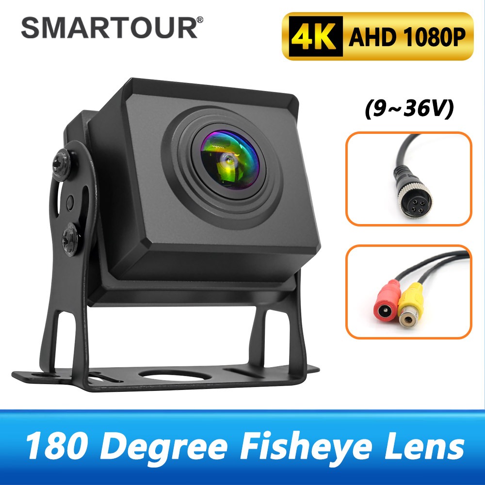 AHD 1920*1080P Fisheye เลนส์มุมกว้างความละเอียดสูง Starlight Night Vision รถดูด้านหลังกล้องสําหรับรถบรรทุกรถบัส