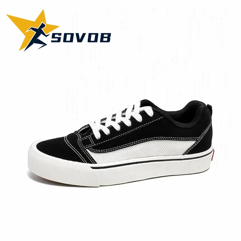 SOVOB ฤดูใบไม้ผลิรองเท้าผู้ชาย Design Sense รองเท้าผ้าใบต่ํานักเรียนอินเทรนด์รองเท้าผ้าใบลําลองอเนกประสงค์