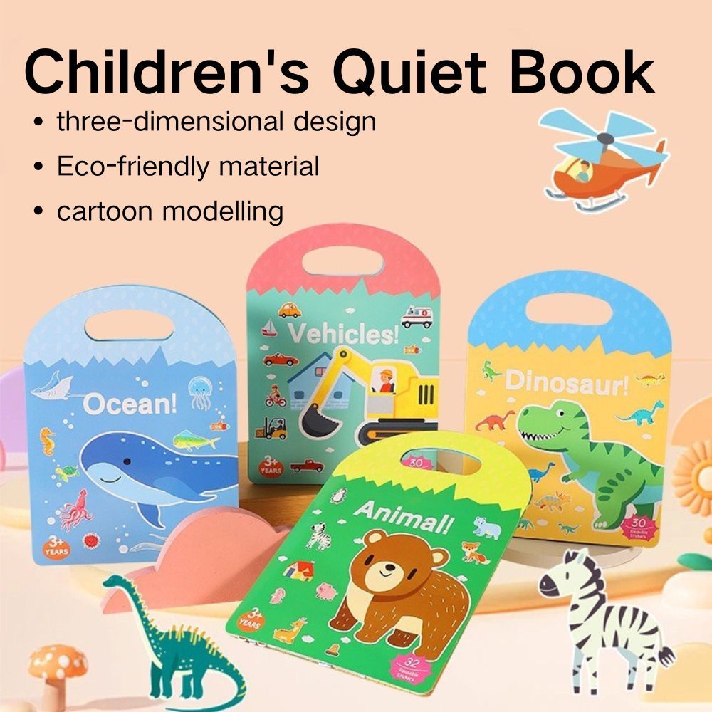 Bubble Jelly หนังสือสติกเกอร์ตรัสรู้สําหรับเด็กแบบพกพา 3D สําหรับของเล่น